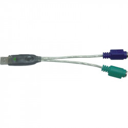 Adaptateur USB A M / 2 x PS/2 (mini-DIN 6) F sachet