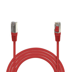 Câble réseau RJ45 Cat. 6 100% cuivre blindé FTP rouge 7.50m