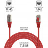 Câble réseau RJ45 Cat. 6 100% cuivre blindé FTP rouge 7.50m