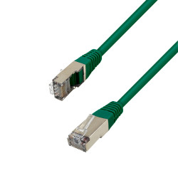 Câble réseau RJ45 Cat. 6 100% cuivre blindé FTP vert 7.50m