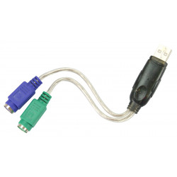 Adaptateur USB A M / 2 x PS/2 (mini-DIN 6) F blister