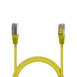 Câble réseau RJ45 Cat. 6a 100% cuivre S/FTP LSOH jaune 1.00m
