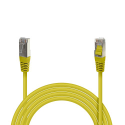 Câble réseau RJ45 Cat. 6a 100% cuivre S/FTP LSOH jaune 2.00m