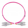 Câble fibre optique 1 m OM4 SC/SC rose 50/125 duplex multimode 
