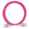 Câble fibre optique 5 m OM4 SC/SC rose 50/125 duplex multimode