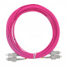 Câble fibre optique 10 m OM4 SC/SC rose 50/125 duplex multimode 