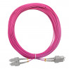 Câble fibre optique 15 m OM4 SC/SC rose 50/125 duplex multimode 
