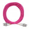 Câble fibre optique 20 m OM4 SC/SC rose 50/125 duplex 