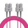 Câble fibre optique 20 m OM4 SC/SC rose 50/125 duplex 