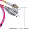 Câble fibre optique 1 m OM4 SC/LC rose 50/125 duplex multimode 