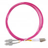 Câble fibre optique 3 m OM4 SC/LC rose 50/125 duplex multimode 