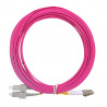 Câble fibre optique 10 m OM4 SC/LC rose 50/125 duplex multimode 
