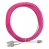 Câble fibre optique 15 m OM4 SC/LC rose 50/125 duplex multimode 