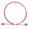 Câble fibre optique 1 m OM4 LC/LC rose 50/125 duplex multimode 