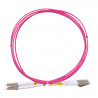 Câble fibre optique 2 m OM4 LC/LC rose 50/125 duplex multimode 