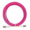 Câble fibre optique 10 m OM4 LC/LC rose 50/125 duplex multimode 