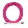 Câble fibre optique 20 m OM4 LC/LC rose 50/125 duplex 