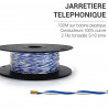 Jarretière Téléphoniques 5/10EME Bleu / Blanc 100 m 2 fils cuivre