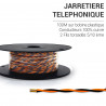 Jarretière Téléphoniques 5/10EME Noir / Orange 100 m 2 fils cuivre