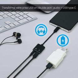 Adaptateur USB C Jack et chargeur USB C