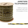 Jarretière Téléphoniques 5/10EME Jaune / Noir 1000 m 2 fils cuivre