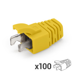 Manchon RJ45 avec maintien méca Diam 6.00mm sachet de 100 Jaune