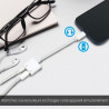 Adaptateur Lightning vers Jack 3,5 et chargeur Lightning