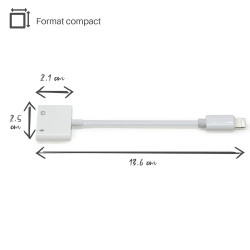 Adaptateur Lightning vers Jack 3,5 et chargeur Lightning