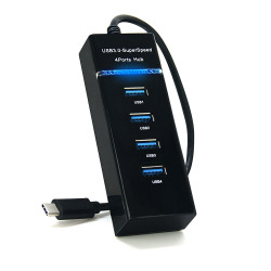Hub USB C vers 4 Ports USB 3.0 transfert de données 5 Gbps