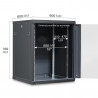 Coffret Armoire Réseau 19 pouces 15U 600 x 600 x 769mm Noir