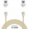 Câble RJ11 RJ11 téléphone fixe adsl câble plat beige 10m
