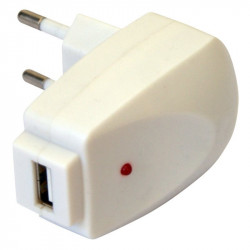 Chargeur secteur USB 1A blanc sachet
