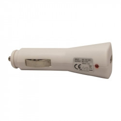 Chargeur allume cigare USB 1A blanc emballage suspendu