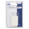 Chargeur secteur USB compact 1A blanc blister Waytex