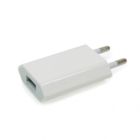 Chargeur secteur USB compact 1A blanc blister Waytex