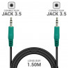 Câble Audio Jack 3.5 mm Auxiliaire Mâle vers Mâle Haute Qualité 1,50m