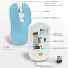 Souris Sans Fil Optique avec Nano Récepteur USB Sensib Régl Bleu Cie