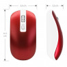Souris Sans Fil Optique avec Nano Récepteur USB Sensib Régl Rouge