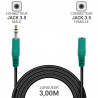 Rallonge Audio Jack 3.5 mm mâle vers femelle Haute Qualité 3,00m