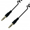Câble Auxiliaire Audio Jack 3,5 mm mâle mâle spirale extensible 92cm