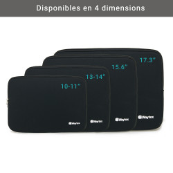 Housse pour Tablette et PC Portable 10-11 pouces Néoprène Noire