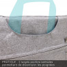Sacoche élégance ordinateur 15.6'' polyester oxford gris chiné