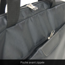 Sacoche pour PC portable 15.6'' et documents en nylon noir