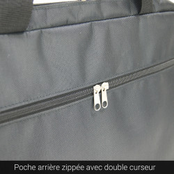 Sacoche pour PC portable 15.6'' et documents en nylon noir