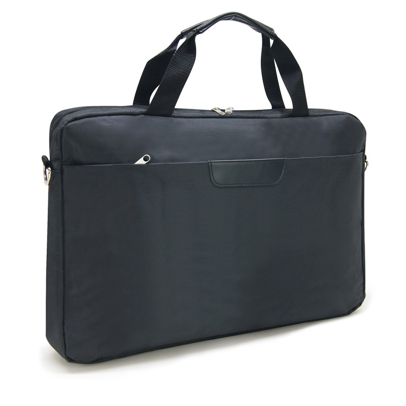 Sacoche pour PC portable 15.6'' et documents en nylon noir