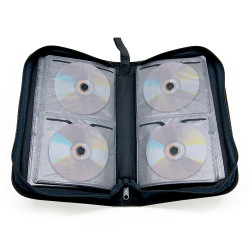 Sacoche pour 80 CD - DVD - Blu-ray  - Noir
