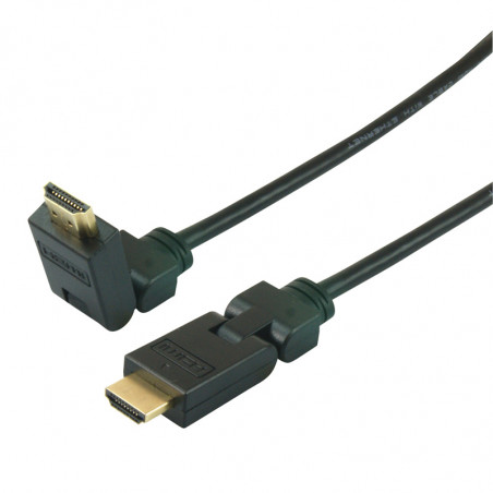 Cordon HDMI High Speed with Eth 1.4 A/A connecteurs Or articul 1.50m