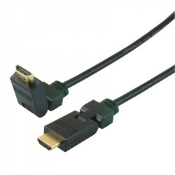 Cordon HDMI HighSpeed with Ethernet 1.4 A/A connect Or articulé 3.00m