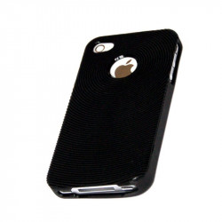 Coque silicone rigide noir pour iPhone 4/4S Stk IP4TPUBLK