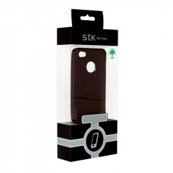 Coque silicone rigide noir pour iPhone 4/4S Stk IP4TPUBLK